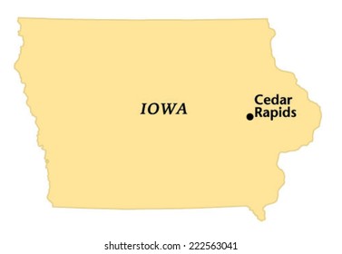 Cedar Rapids, Iowa locate map