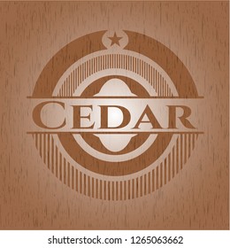 Cedar realistic wood emblem