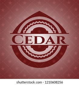 Cedar red icon or emblem