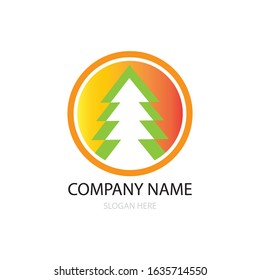 cedar tree icon logo vector