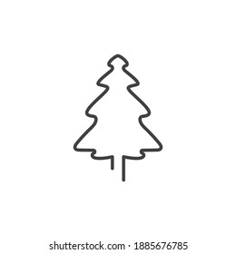 Cedar tree illustration logo design template