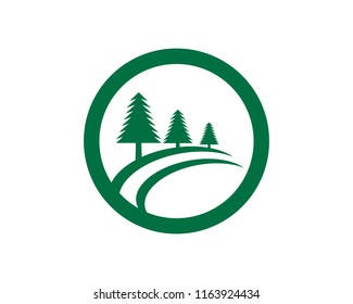 Cedar tree Logo template vector icon illustration design