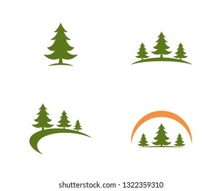 Cedar tree Logo template vector icon illustration design