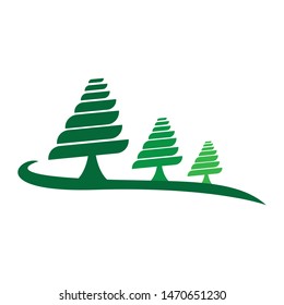 Cedar tree logo template vector icon design