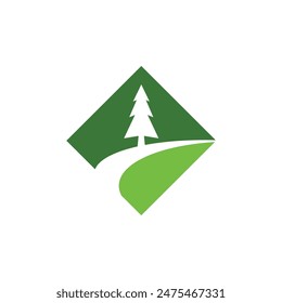 Cedar tree Logo template vector icon illustration design