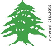 Cedar tree, symbol of Lebanon flag