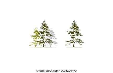 Cedar Tree Template Set