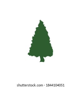Plantilla de diseño de ilustración de icono del vector del árbol de cedro