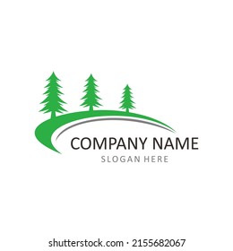 cedar tree vector logo template