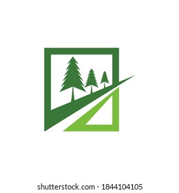 Plantilla de diseño de ilustración de icono de vectores de cedro