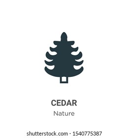 Cedar vector icon on white background. Flat vector cedar icon symbol sign from modern nature collection for mobile concept and web apps design.