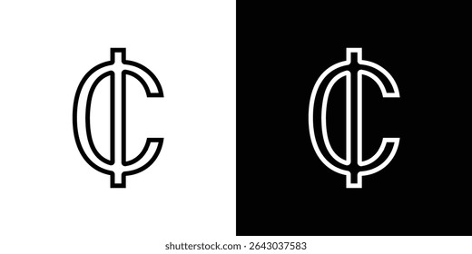 Cedi signs Flat style logo vector. perfect for UI designs