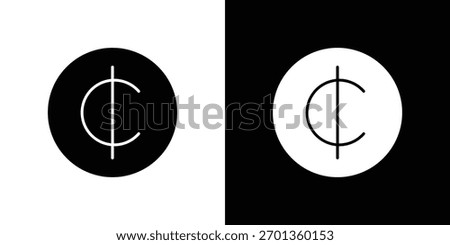Cedi signs. Vector illustration. Flat design.
