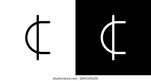 Cedi signs vector simple element illustration editable