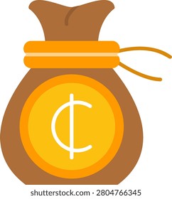 Cedis Flat Style Icon Design