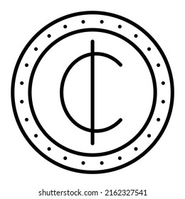 Cedis vector icon. Can be used for printing, mobile and web applications.