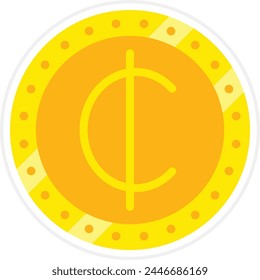 Cedis vector icon. Can be used for printing, mobile and web applications.