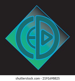 C,E,D,O cool letter logo, logo illustration, letter vector