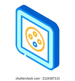 cee 7 5 socket isometric icon vector. cee 7 5 socket sign. isolated symbol illustration