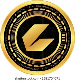 ceek cryptocurrency drawings on abstract background. 3d illustrations.