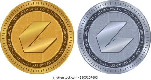 ceek vr-ceek virtual currency logo. vector illustrations. 3d illustrations.