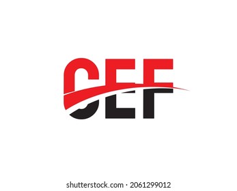 CEF Letter Initial Logo Design Vector Illustration