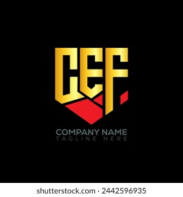 CEF letter logo abstract design. CEF unique design. CEF.
