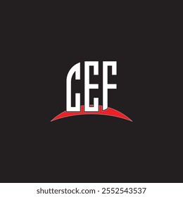 CEF letter logo design with white background in illustrator, vector logo modern alphabet font