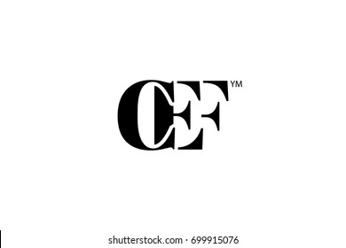 CEF Logo Branding Letter. Vector graphic design. Useful as app icon, alphabet combination, clip-art, and etc.