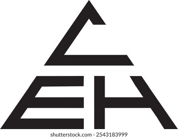 CEH Triangle logo design, icon, symbol, vector file 