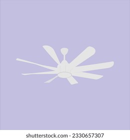 Deckenventilatoren, Vektorgrafik auf isoliertem weißem Hintergrund Fixierung auf Dach-Wand-Illustrationssymbol Logo-Design-Cartoon realistisches abstraktes Kunstkonzept Elektro-Heimgerät viele Blades.