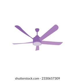 Vector de ventilador de techo dibujando sobre fondo blanco aislado fijo en la ilustración de la pared del techo icono símbolo del icono diseño plano dibujos animados concepto de arte abstracto realista electroelectroelectrodoméstico muchas cuchillas.