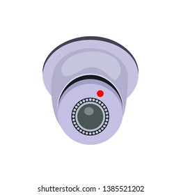 Ceiling camera turned on. Guard zone in office. Can be used for topics like surveillance, security, observation