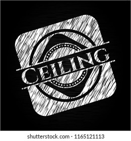 Ceiling chalkboard emblem