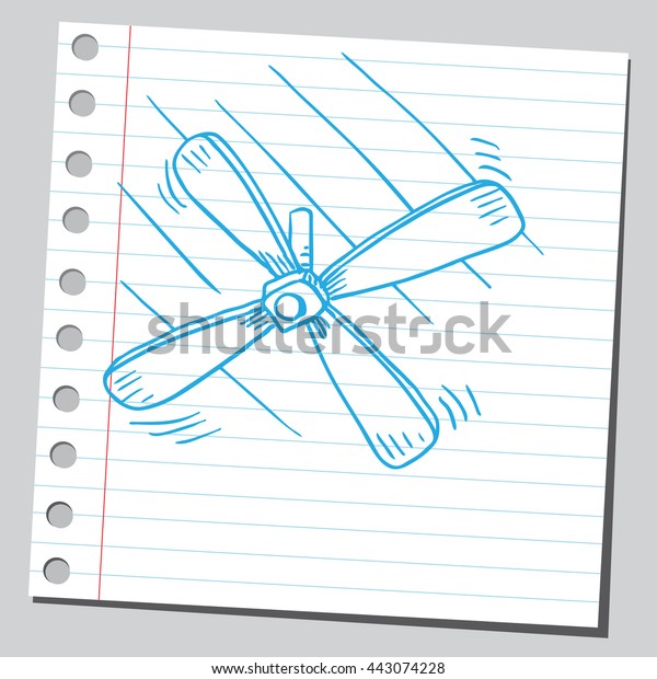 Ceiling Fan Stock Vector Royalty Free 443074228