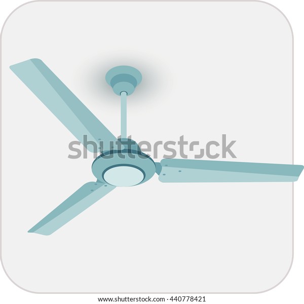 Ceiling Fan Fan Appliances Airflow Spinning Stock Vector