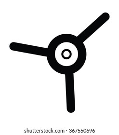 Ceiling Fan Bold Line Vector Icon