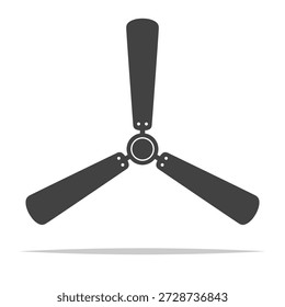 Deckenventilator Bodenansicht Symbol transparenter Vektor einzeln