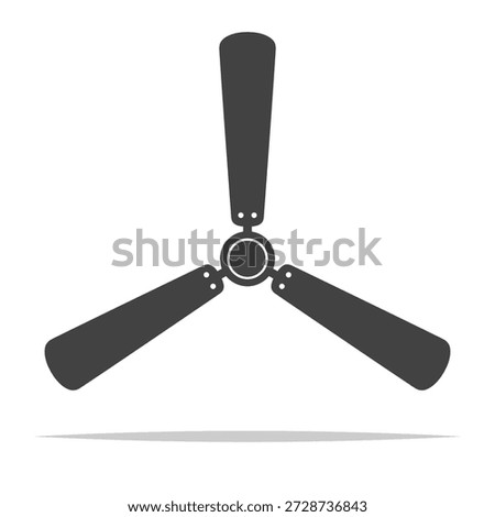 Ceiling fan bottom view icon transparent vector isolated