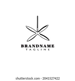 ceiling fan cartoon logo design template icon black modern isolated illustration