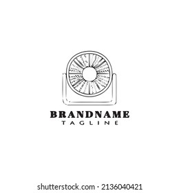 Deckenventilator Logo-Design-Vorlage Symbol Schwarz moderne Vektorgrafik