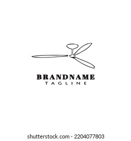 ceiling fan cartoon logo design template icon creative modern isolated vector illustration