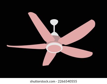 Ceiling fan in different color, size, shape and design in white background. Three blade white ceiling fan isolated on white background .