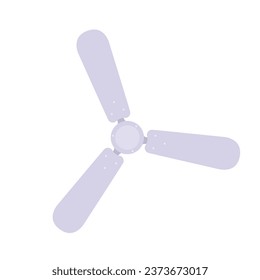 Ceiling Fan Flat Illustration. Clean Icon Design Element on Isolated White Background