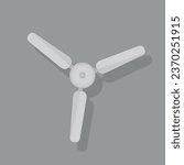 ceiling fan front view vector illustration