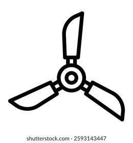 Ceiling Fan Glyph Icon Design For Personal nad Commercial Use