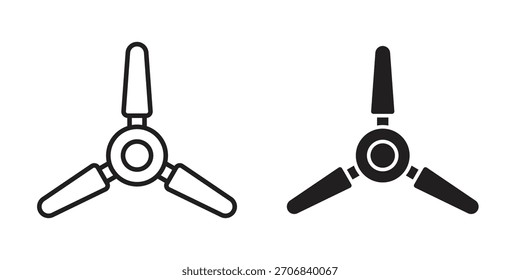 Ceiling fan icon concept outline symbol design. Simple element illustration.