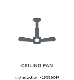 ceiling fan icon. ceiling fan design concept from Electronic devices collection. Simple element vector illustration on white background.