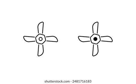 Ceiling Fan icon design with white background stock illustration