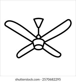 Ceiling Fan Icon Element For Design